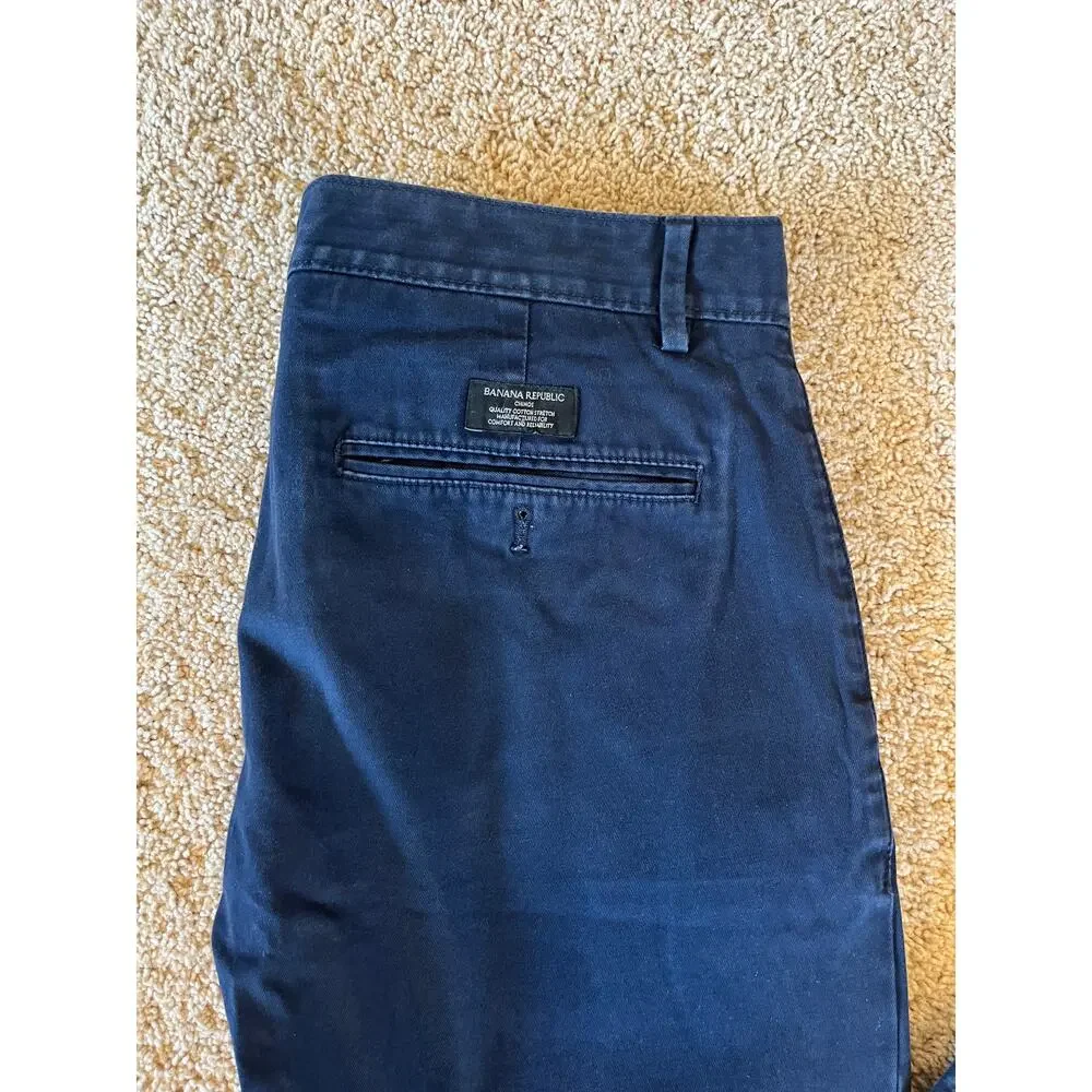 Men's Banana Republic Navy Fulton Chino Slacks